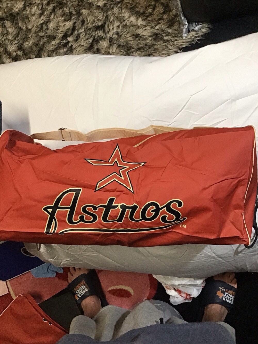 Vintage Houston Astros Kroger Duffle Bag Stadium Giveaway SGA Brick Red 2000s